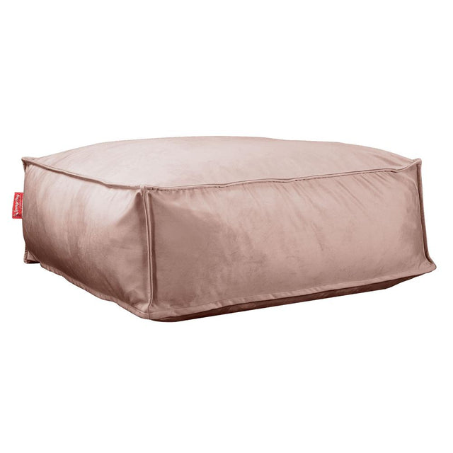LOUNGE PUG, CloudSac 250, Fodskammel Puf med Memory Skum, Fløjl Lyserød