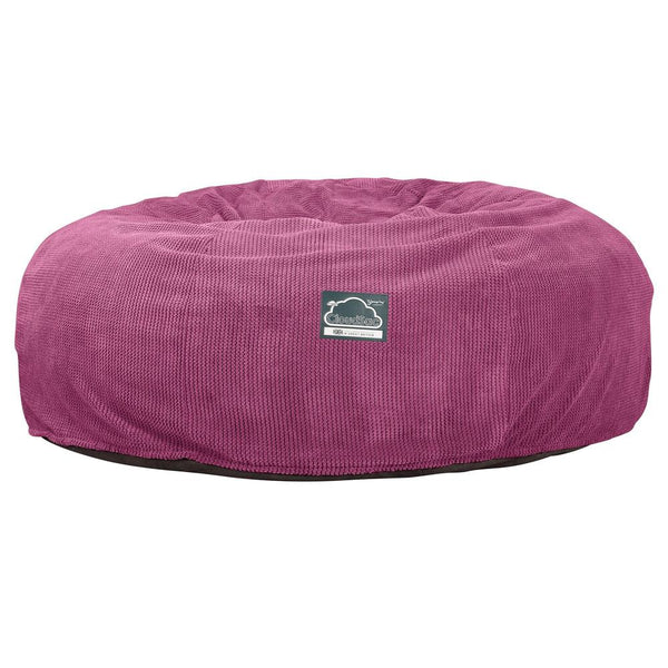 CloudSac 3000 XXL Stor Dobbelt Sækkestol Sofa med Memory Skum - Pom Pom Pink Fabric Close-up Image