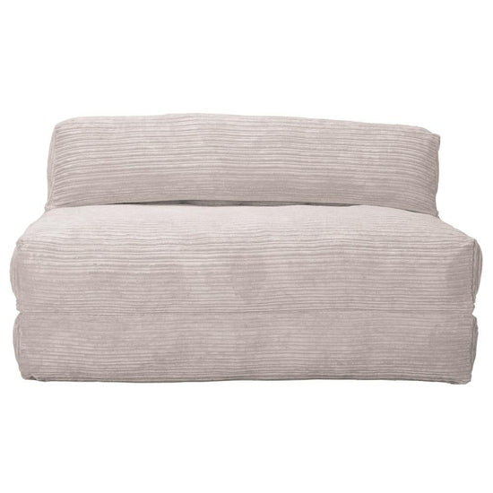 LOUNGE PUG, Avery, Futon Stol, Seng Seng Dobbelt, Klassisk Jernbanefløjl Elfenben