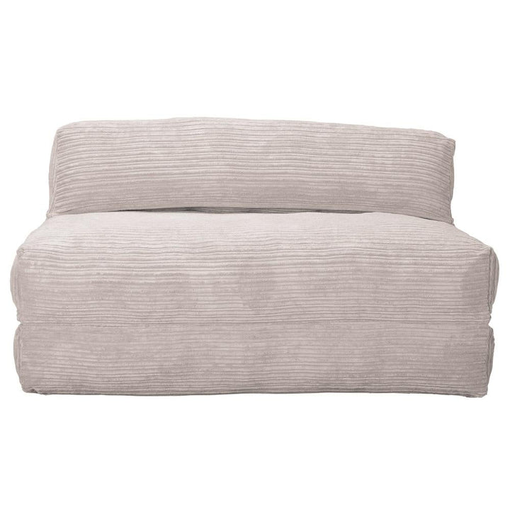 LOUNGE PUG, Avery, Futon Stol, Seng Seng Dobbelt, Klassisk Jernbanefløjl Elfenben