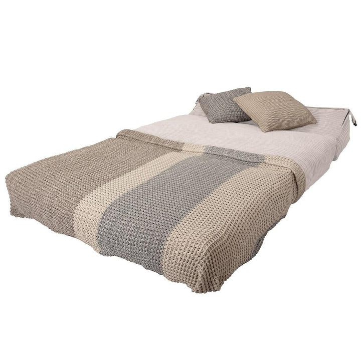LOUNGE PUG, Avery, Futon Stol, Seng Seng Dobbelt, Klassisk Jernbanefløjl Elfenben