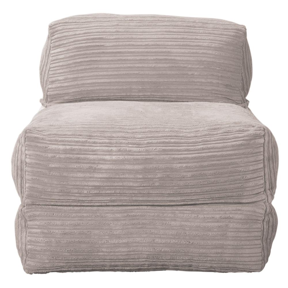 LOUNGE PUG, Avery, Futon Stol, Seng Enkelt, Klassisk Jernbanefløjl Elfenben
