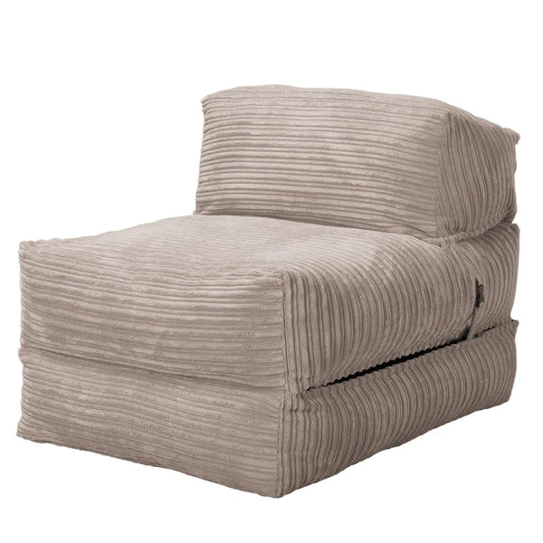 LOUNGE PUG, Avery, Futon Stol, Seng Enkelt, Klassisk Jernbanefløjl Mink