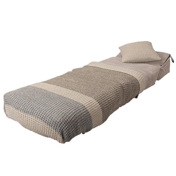Avery Futon Stol, Seng Enkelt - Klassisk Jernbanefløjl Mink Fabric Close-up Image