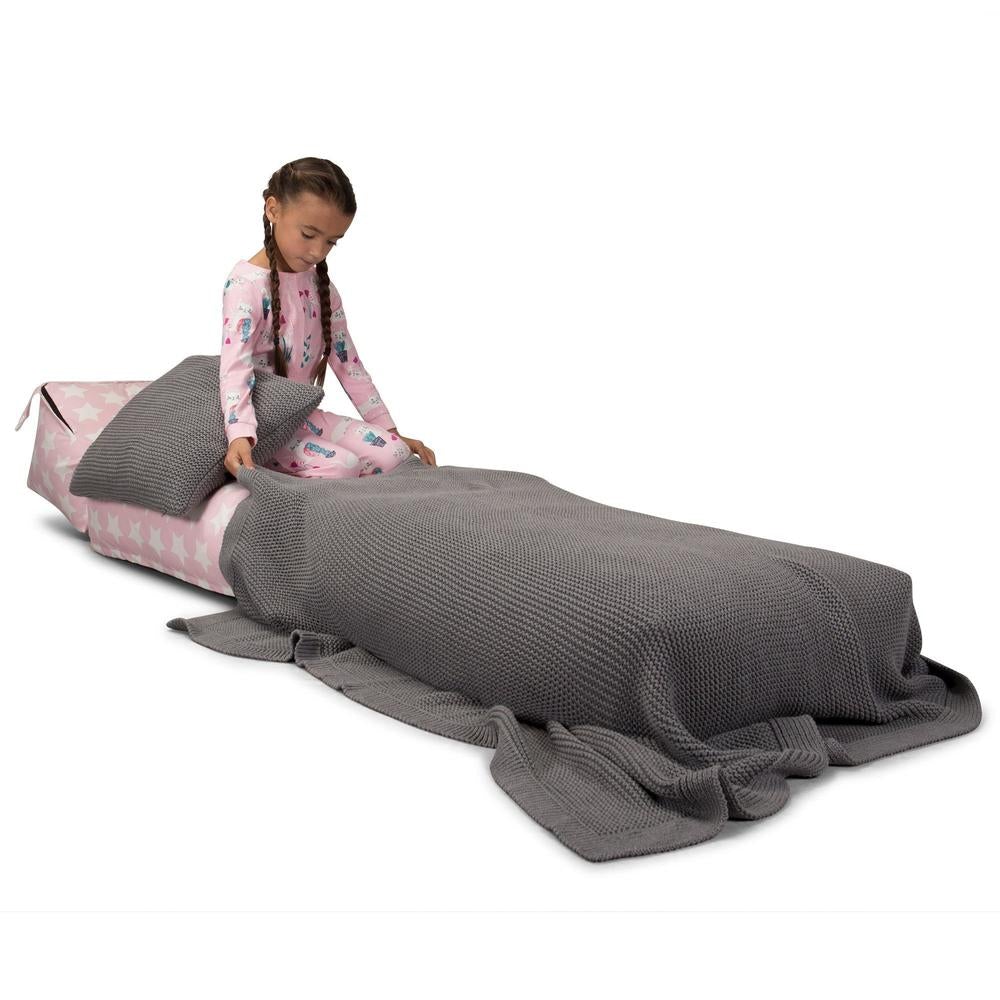 LOUNGE PUG, Avery, Futon Stol, Seng Enkelt, Trykt Stjerner Pink