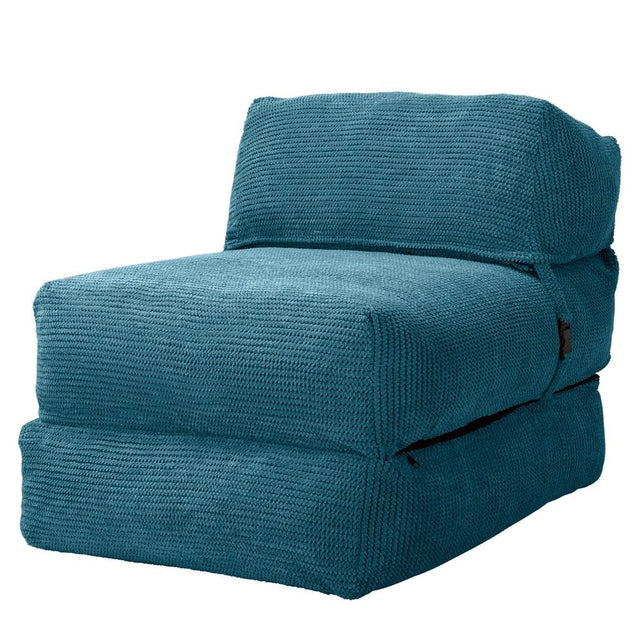 LOUNGE PUG, Avery, Futon Stol, Seng Enkelt, Pom Pom Turkis Blå