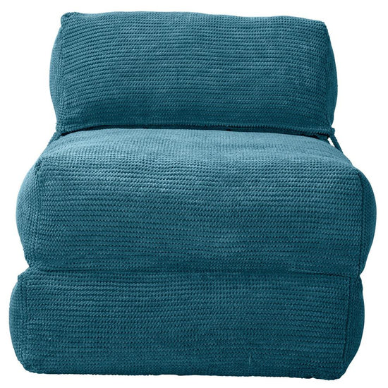 LOUNGE PUG, Avery, Futon Stol, Seng Enkelt, Pom Pom Turkis Blå