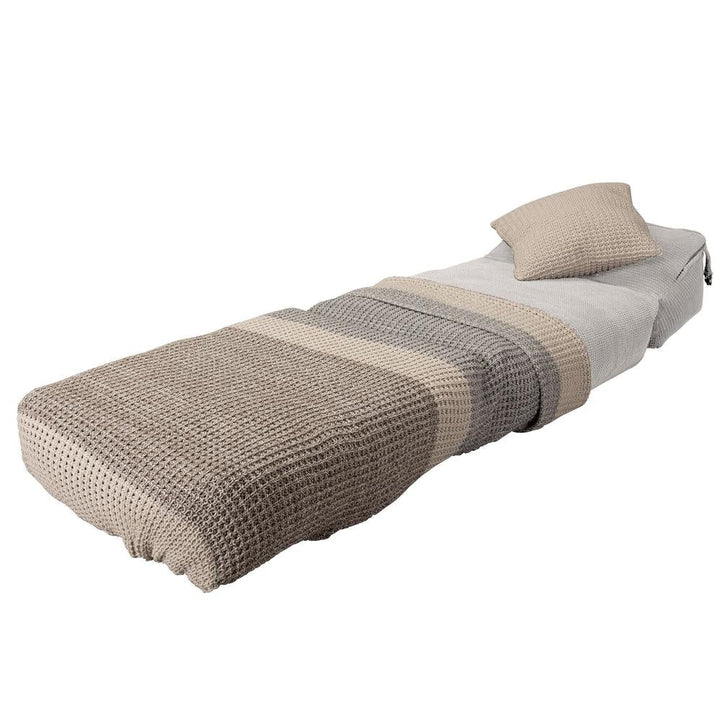 LOUNGE PUG, Avery, Futon Stol, Seng Enkelt, Pom Pom Cremefarvet