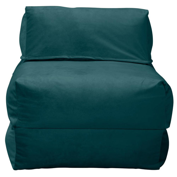 LOUNGE PUG, Avery, Futon Stol, Seng Enkelt, Fløjl Turkis Blå