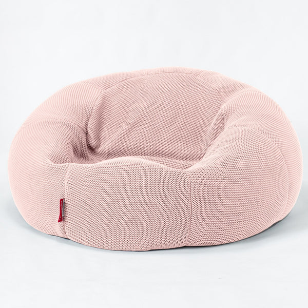 LOUNGE PUG®, Klassisk Sækkestol Sofa, Ellos Strikket Baby Lyserød