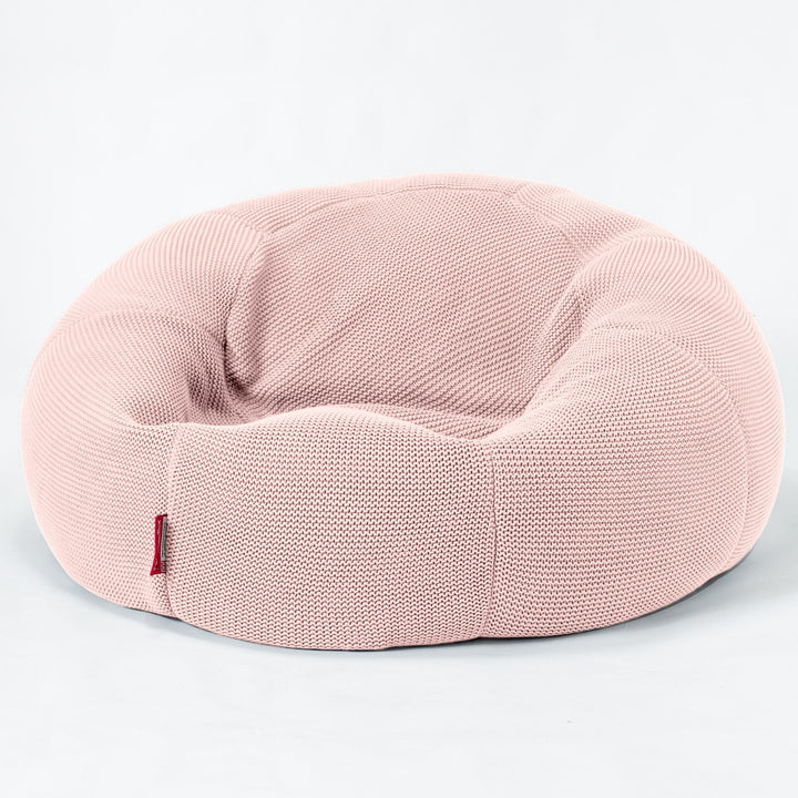 LOUNGE PUG®, Klassisk Sækkestol Sofa, Ellos Strikket Baby Lyserød