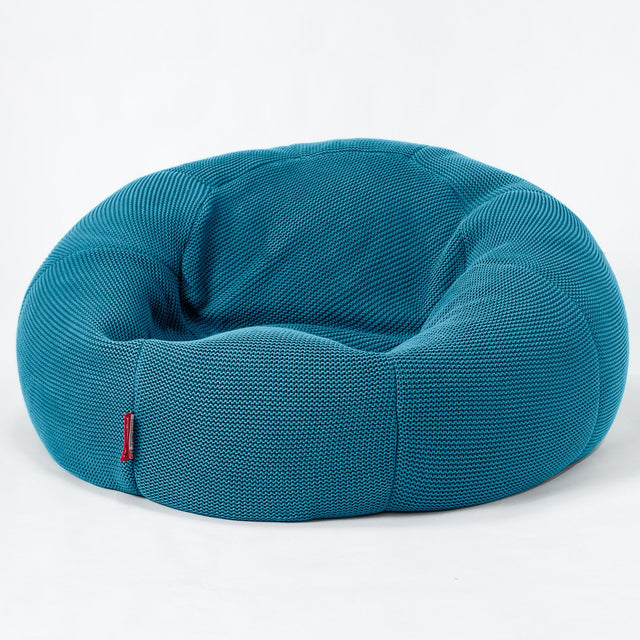 LOUNGE PUG®, Klassisk Sækkestol Sofa, Ellos Strikket Petrolblå