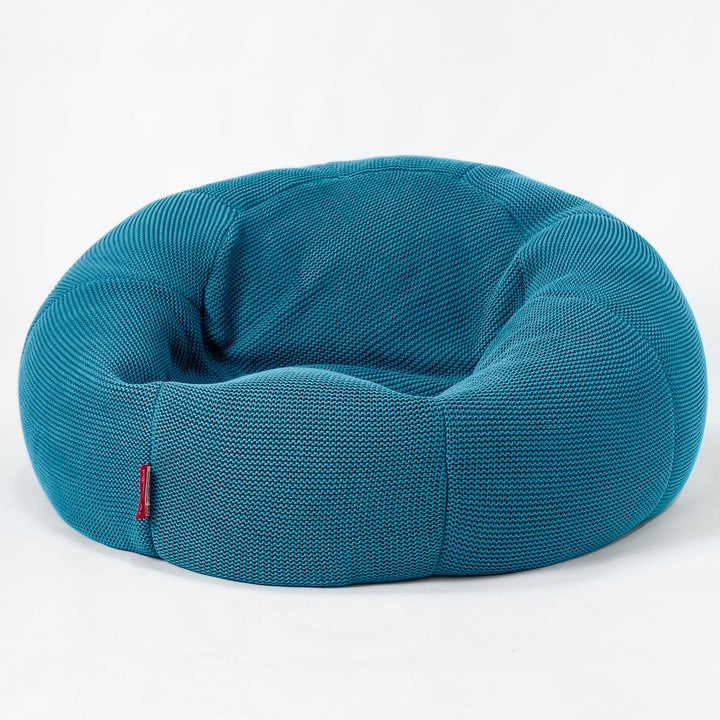 LOUNGE PUG®, Klassisk Sækkestol Sofa, Ellos Strikket Petrolblå