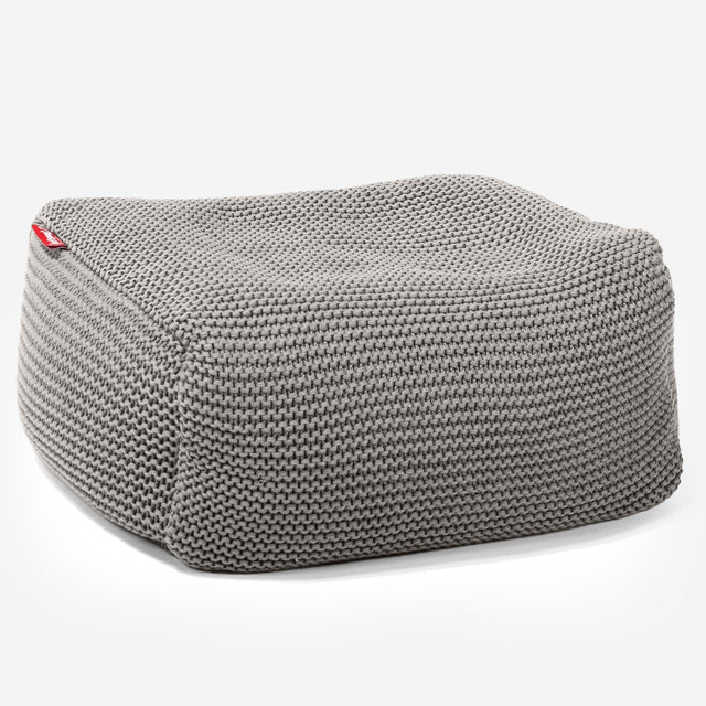 LOUNGE PUG®, Fodskammel, Ellos Strikket Grå