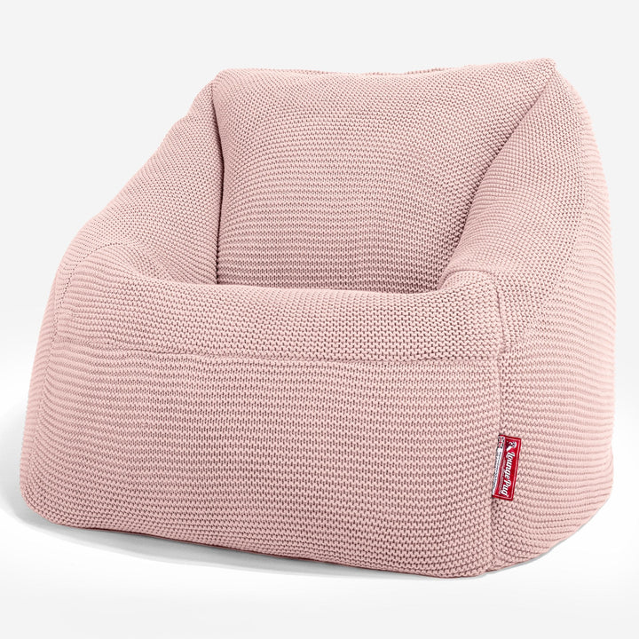 LOUNGE PUG®, Nautilus-sækkestol, Ellos Strikket Baby Lyserød