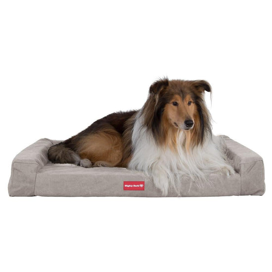 Mighty Bark, Hundesofa, Ortopædisk Hundeseng med Memory Skum, Stonewashed denim Grå