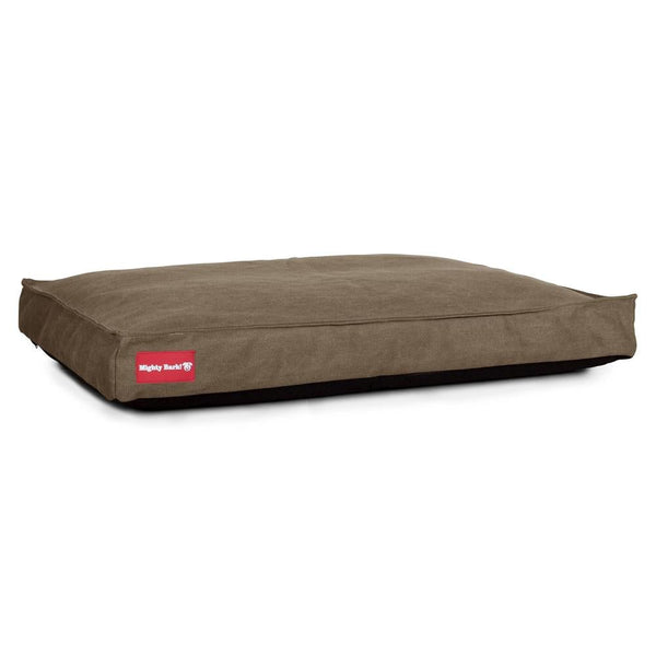 Mighty Bark, Hundemadras, Ortopædisk Hundeseng med Memory Skum, Stonewashed denim Kaki