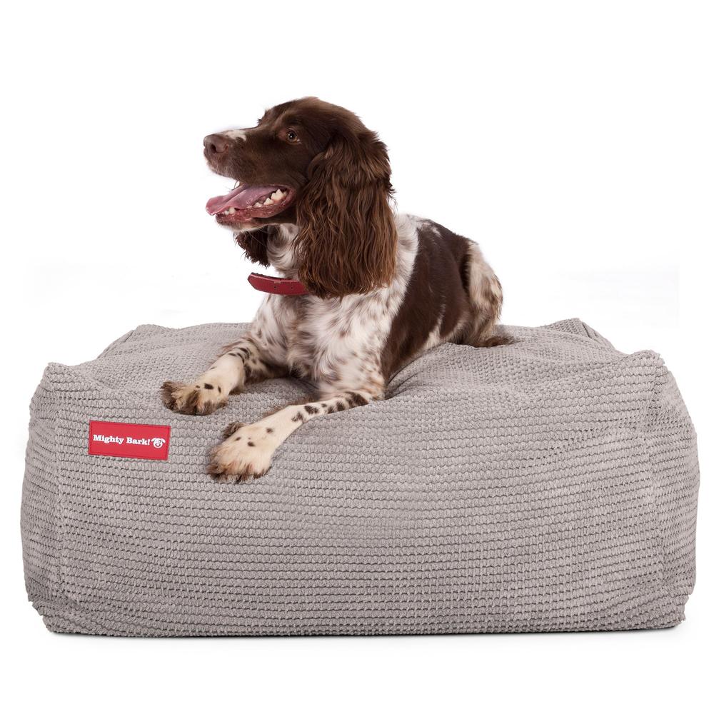 Mighty Bark, Hundepude, Puf, Hundeseng med Memory Skum, Pom Pom Kul Mink