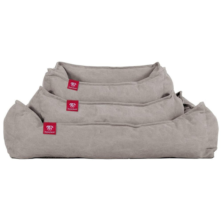Mighty Bark, Hundekurv, Ortopædisk Hundeseng med Memory skum, Stonewashed denim Grå