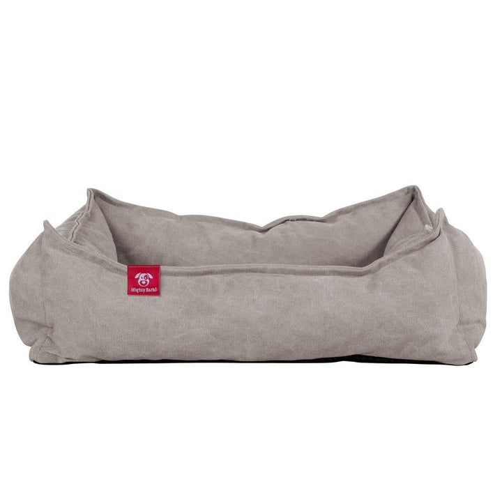 Mighty Bark, Hundekurv, Ortopædisk Hundeseng med Memory skum, Stonewashed denim Grå