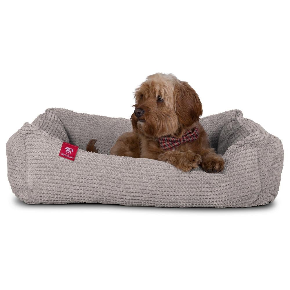 Mighty Bark, Hundekurv, Ortopædisk Hundeseng med Memory skum, Pom Pom Kul Mink