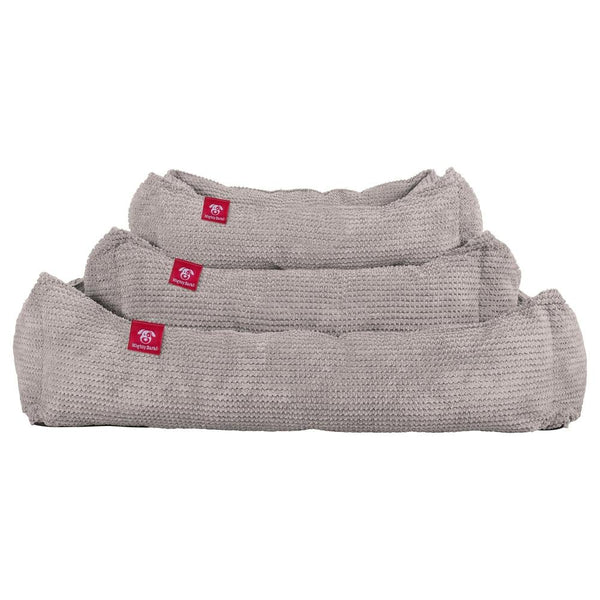 Mighty Bark, Hundekurv, Ortopædisk Hundeseng med Memory skum, Pom Pom Kul Mink
