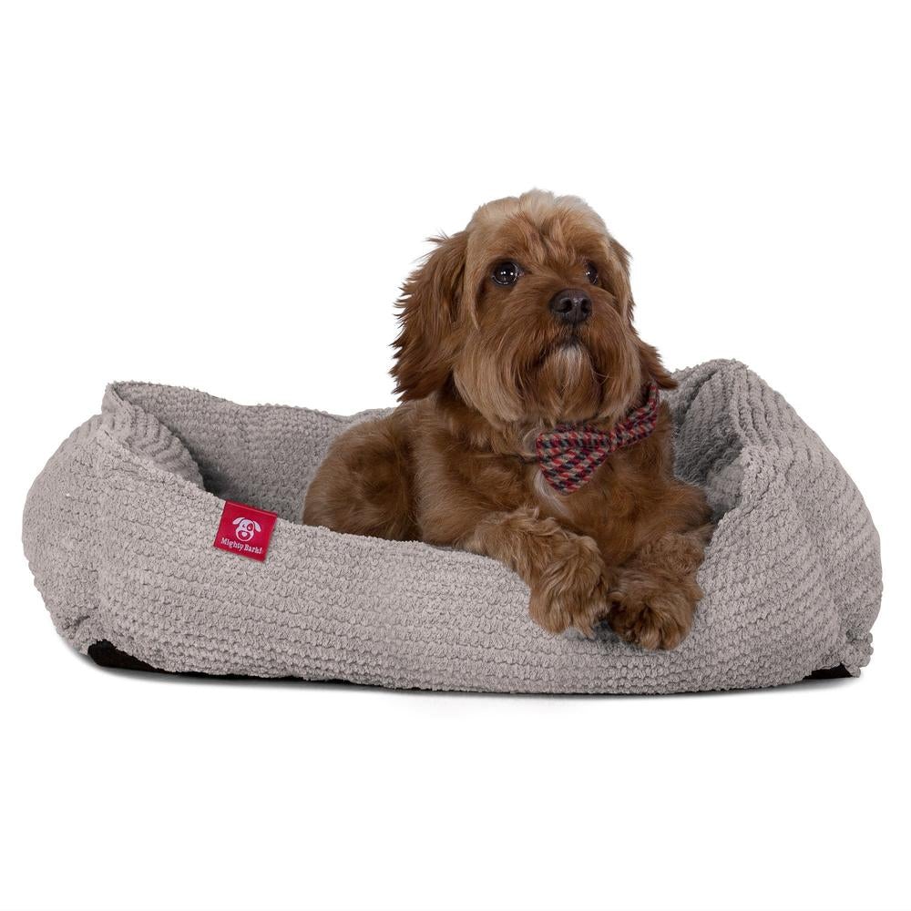 Mighty Bark, Hundekurv, Ortopædisk Hundeseng med Memory skum, Pom Pom Kul Mink