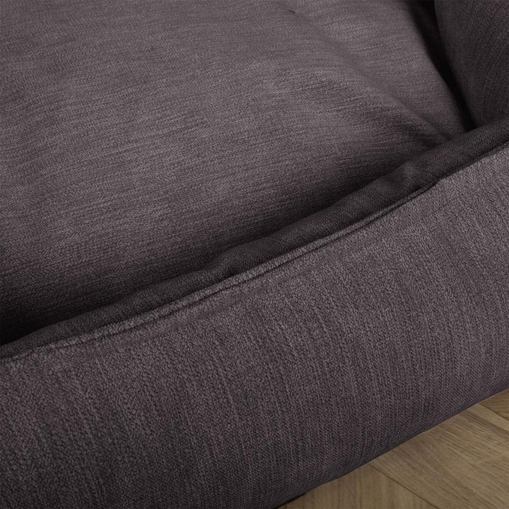 Mighty Bark, Hundesofa, Ortopædisk Hundeseng med Memory Skum, Chenille Grafit Grå