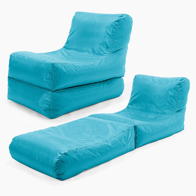SmartCanvas™ Lounger Sækkestol - Cyan Blå 01