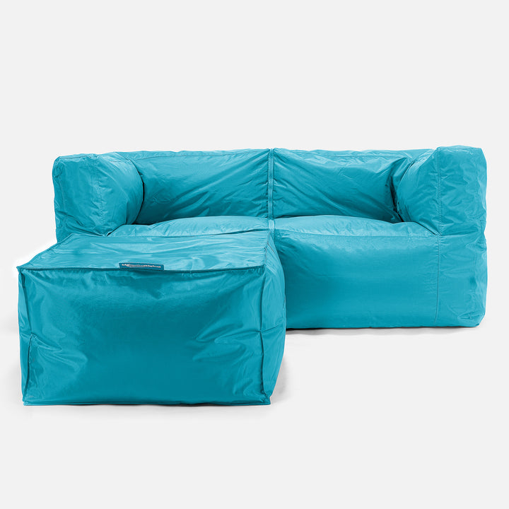 SmartCanvas™ Modulsofa Sækkestol 2 stk - Cyan Blå 02