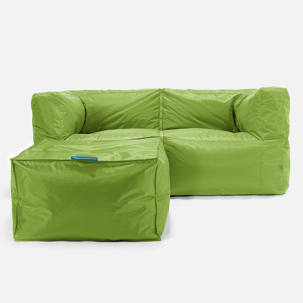 SmartCanvas™ Modulsofa Sækkestol 2 stk - Limegrøn 02