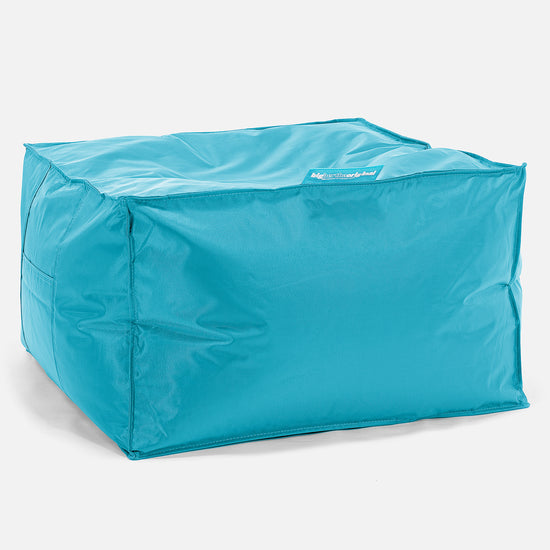 SmartCanvas™ Stor Firkantet Puf - Cyan Blå 01