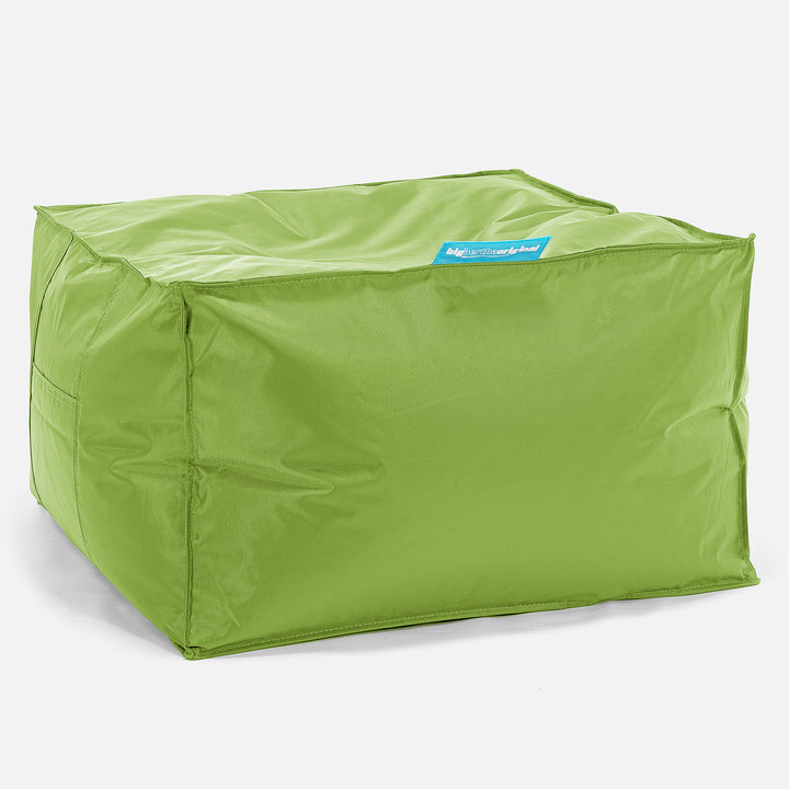 SmartCanvas™ Stor Firkantet Puf - Limegrøn 01