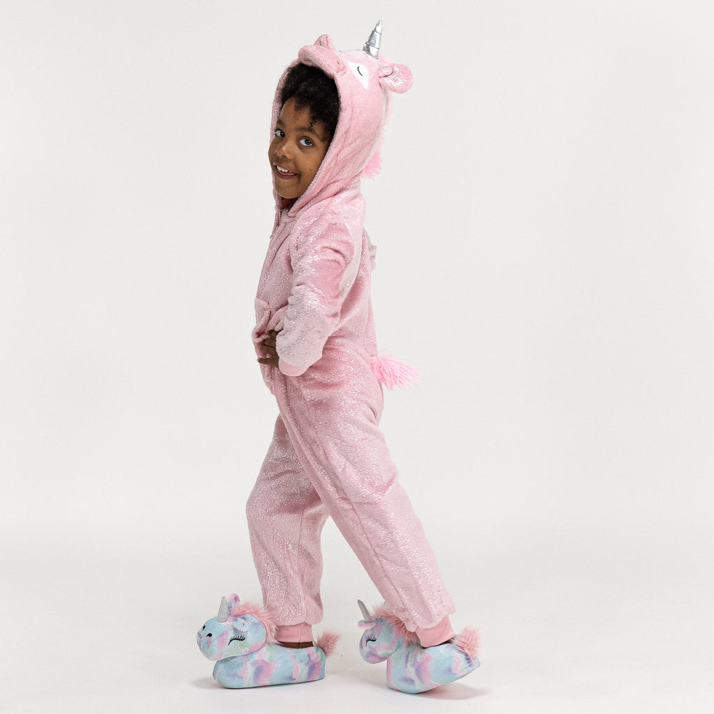 Fleece Dyr Onesie Pyjamas til Børn - Enhjørning 02