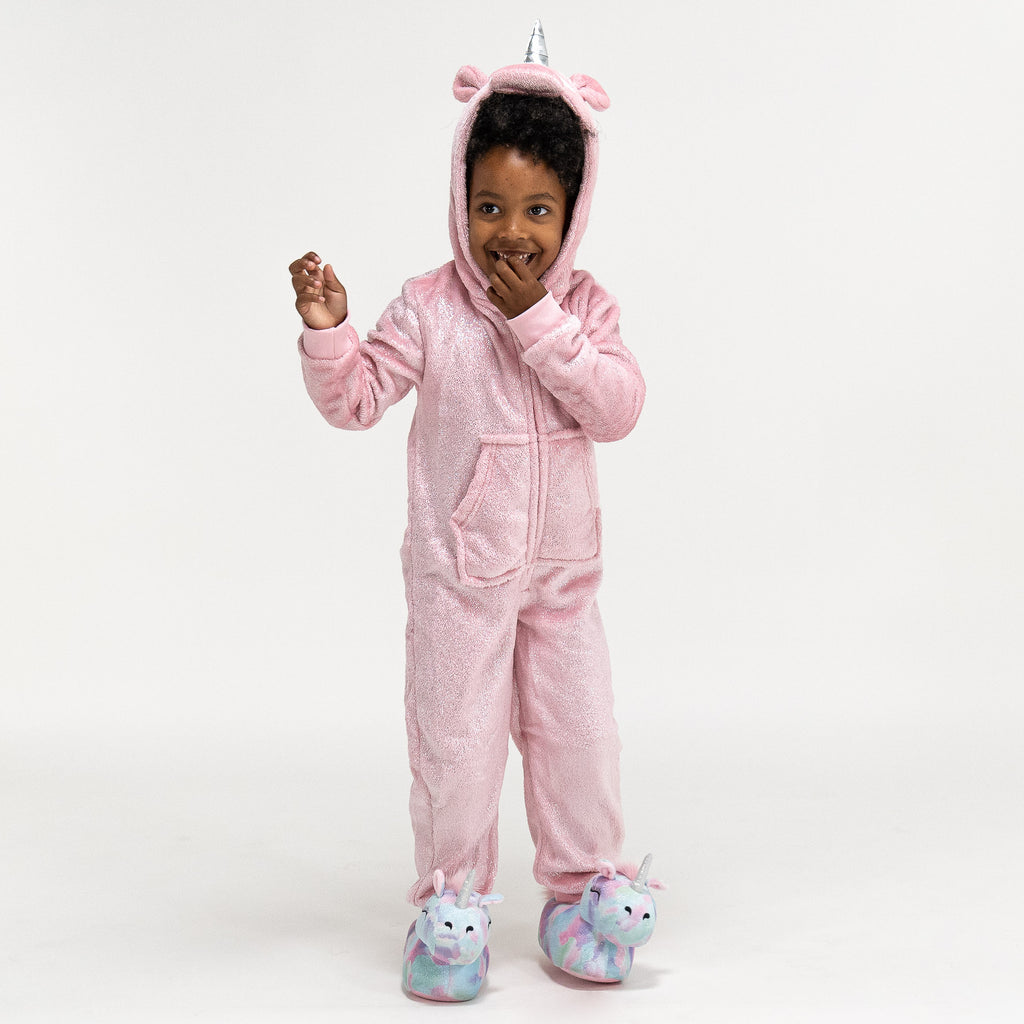 Fleece Dyr Onesie Pyjamas til Børn - Enhjørning 05