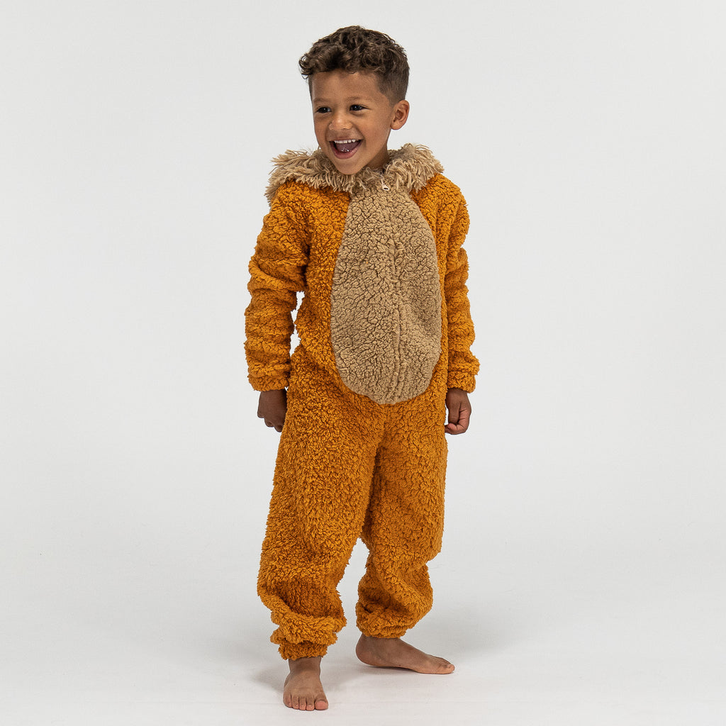 Fleece Dyr Onesie Pyjamas til Børn - Løve 03