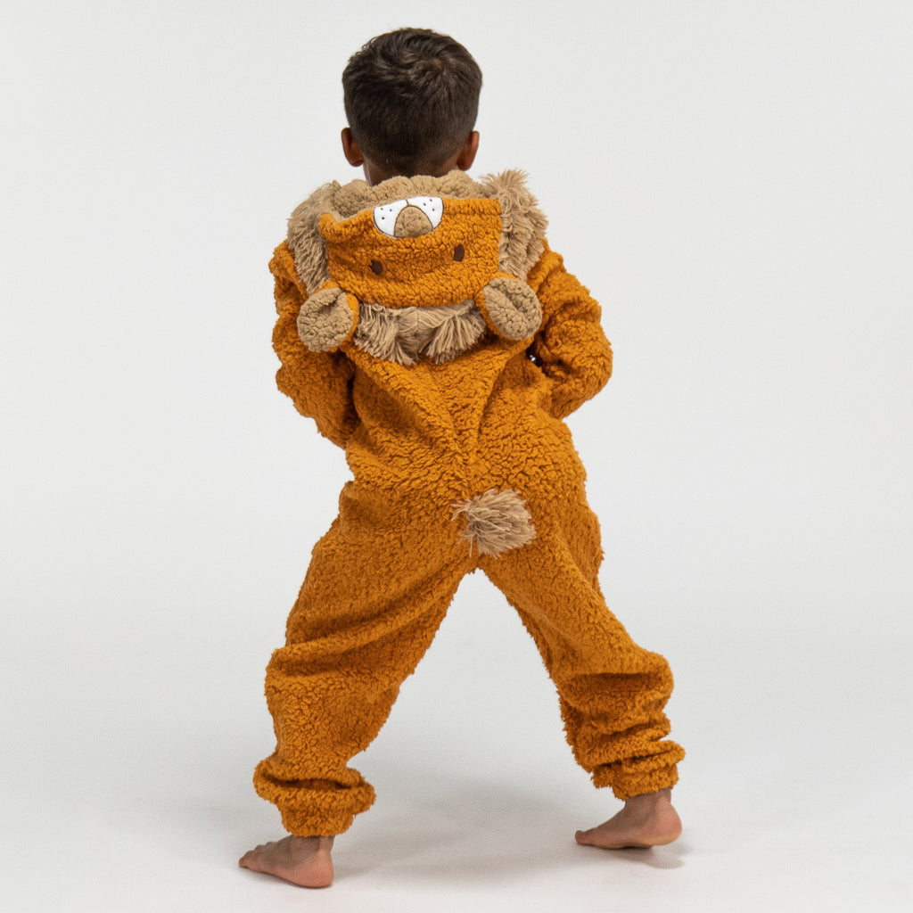 Fleece Dyr Onesie Pyjamas til Børn - Løve 04