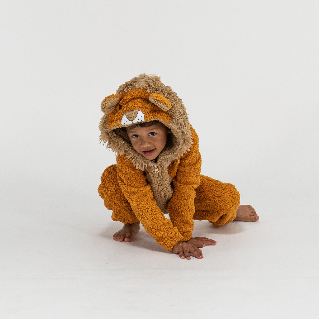 Fleece Dyr Onesie Pyjamas til Børn - Løve 06