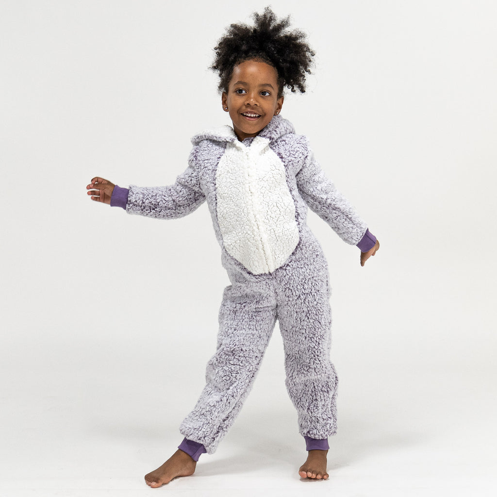 Fleece Dyr Onesie Pyjamas til Børn - Pindsvin 02