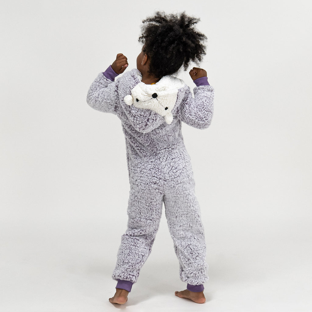 Fleece Dyr Onesie Pyjamas til Børn - Pindsvin 04