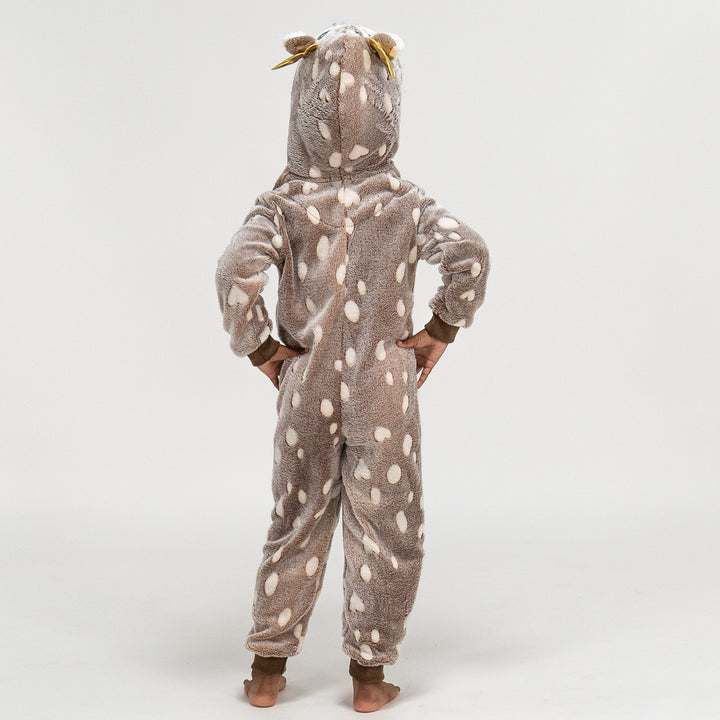Fleece Dyr Onesie Pyjamas til Børn - Rensdyr Print 05