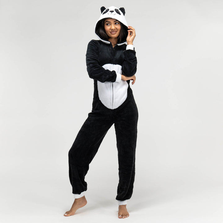 Fleece Dyr Onesie Pyjamas til Damer - Panda 01
