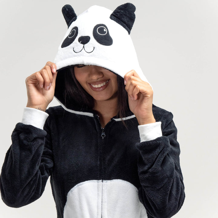 Fleece Dyr Onesie Pyjamas til Damer - Panda 02