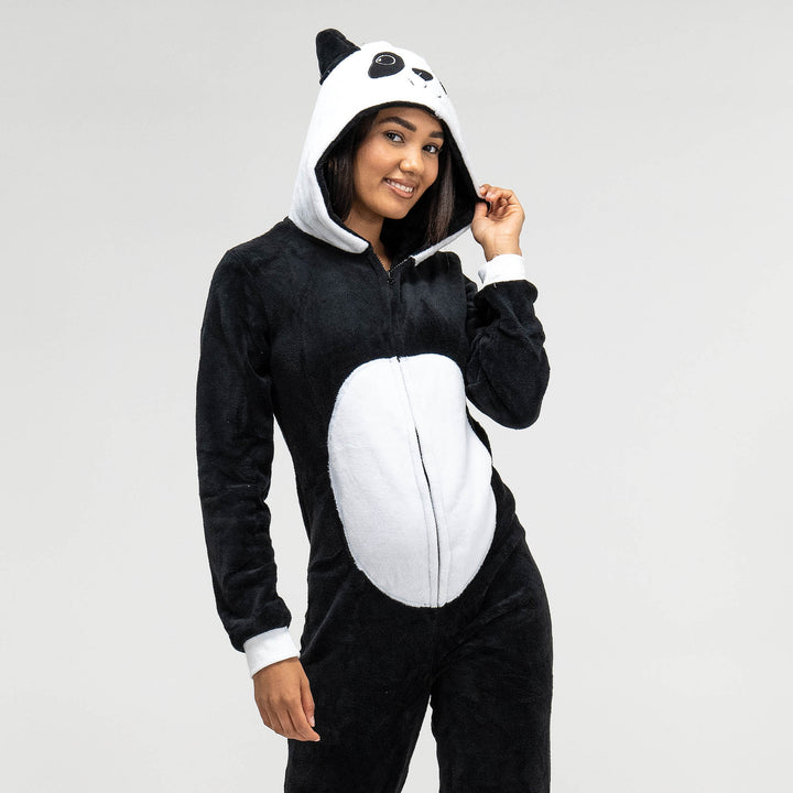 Fleece Dyr Onesie Pyjamas til Damer - Panda 04