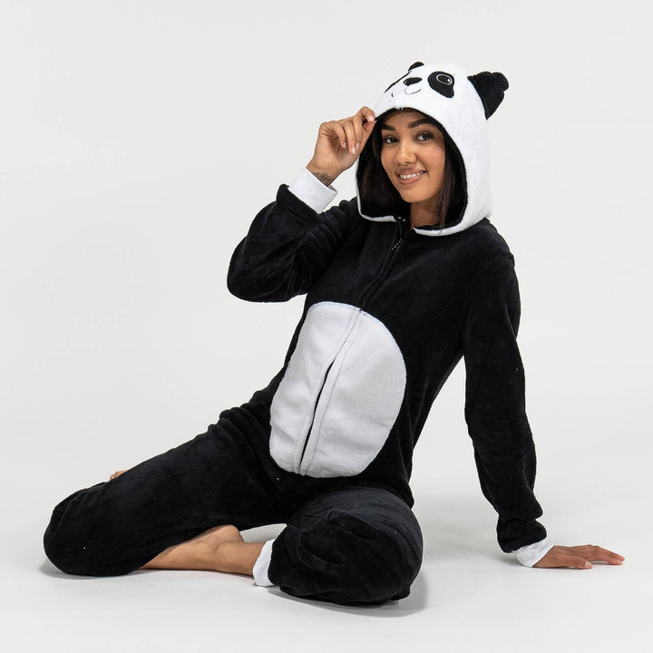 Fleece Dyr Onesie Pyjamas til Damer - Panda 05