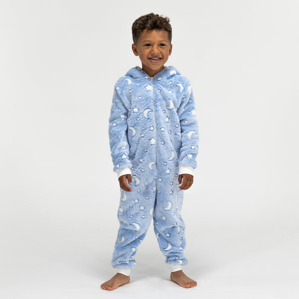 Fleece Onesie Pyjamas til Børn - Måne og Stjerner 01
