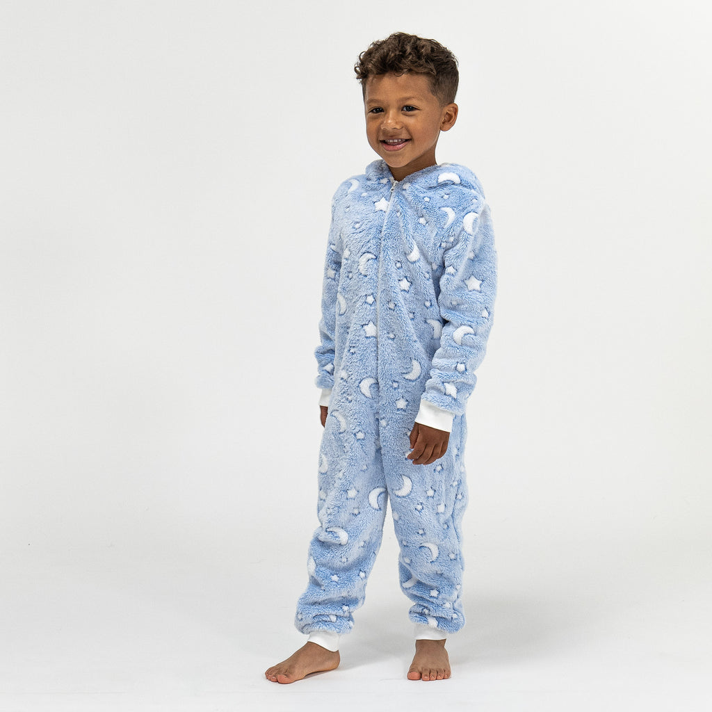 Fleece Onesie Pyjamas til Børn - Måne og Stjerner 02