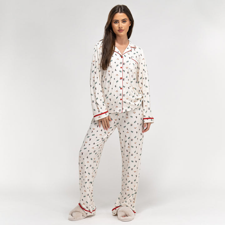 Jersey Pyjamas til Damer - Skiscene 01