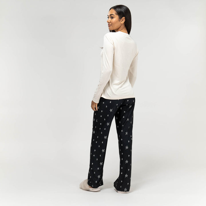 Jersey Pyjamas til Damer - Stjerner Slogan 05