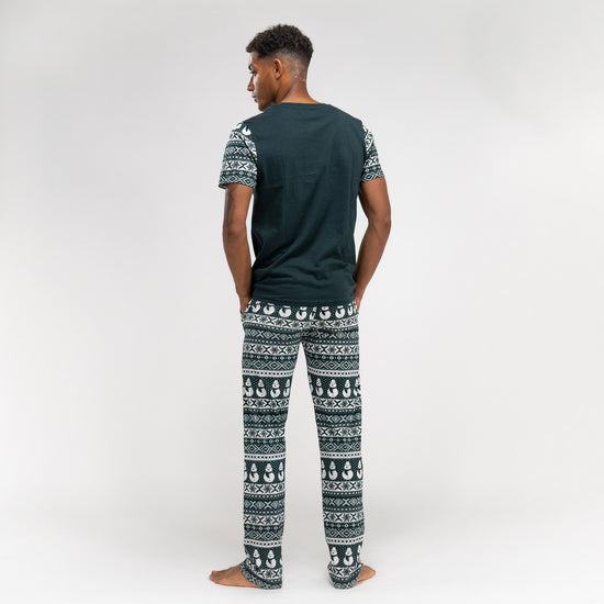 Jersey Pyjamas til Herrer - Grøn Fairisle 05